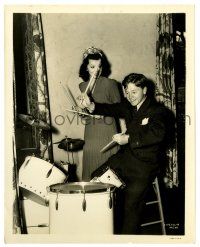 1m089 ANDY HARDY GETS SPRING FEVER 8x10.25 still '39 Rutherford watches Mickey Rooney play drums!