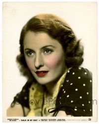 1m015 BARBARA STANWYCK color 8x10.25 still '36 head & shoulders portrait from Banjo On My Knee!