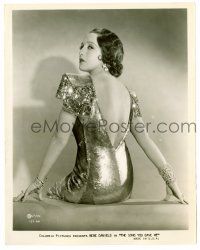 1m136 BEBE DANIELS 8x10.25 still '33 in sexy backless sequin dress from The Song You Gave Me!