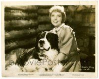 1m190 CALL OF THE WILD 8x10.25 still '35 Loretta Young & Buck the St. Bernard dog, Jack London!