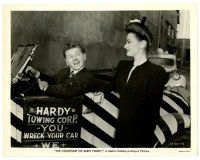 1m234 COURTSHIP OF ANDY HARDY 8x10.25 still '42 Mickey Rooney in Towing Corp. car by Donna Reed!