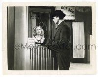 1m272 DILLINGER 8x10.25 still '45 Lawrence Tierney threatens Anne Jeffries with gun in his pocket!