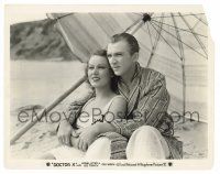 1m279 DOCTOR X 8x10.25 still '32 close up of beautiful Fay Wray & Lee Tracy on the beach!