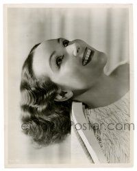 1m280 DOLORES DEL RIO 8x10 still '35 smiling c/u from In Caliente with info about hair care on back!