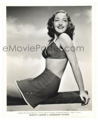 1m291 DOROTHY LAMOUR 8.25x10 still '43 sexy smiling close up in skimpy two-piece outfit by Schafer!