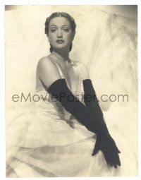 1m293 DOROTHY LAMOUR deluxe 7.5x9.5 still '45 great c/u in elegant lace gown & long black gloves!
