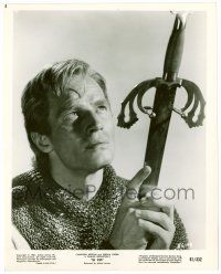 1m312 EL CID 8.25x10.25 still '61 great portrait of Charlton Heston in armor holding sword!