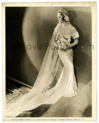 1m315 ELEANORE WHITNEY 8x10 still '36 full-length in beautiful bridal gown with bouquet!