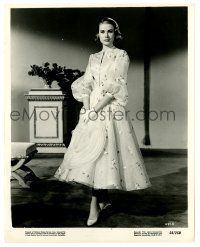 1m417 GRACE KELLY 8x10.25 still '56 beautiful portrait in floral print dress from High Society!