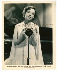 1m437 HEAD OVER HEELS IN LOVE 8x10.25 still '37 sweet young Jessie Matthews singing at microphone!