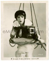 1m451 HOT NEWS 8x10 still '28 great close up of reporter Bebe Daniels with camera!