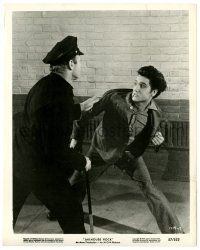 1m497 JAILHOUSE ROCK 8x10 still '57 great close up of Elvis Presley about to punch a cop!