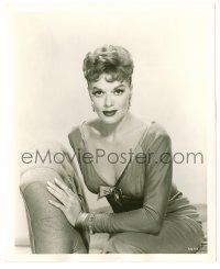 1m508 JANIS PAIGE deluxe 8x10 still '57 sexy seated image wearing low-cut dress from Silk Stockings!