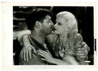 1m514 JEAN HARLOW 8x11 key book still '65 re-strike c/u of her & adoring Clark Gable in Red Dust!