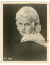 1m511 JEAN HARLOW 8x10.25 still '30 portrait with bare shoulder & cool earrings from Hell's Angels!