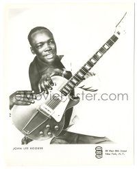 1m530 JOHN LEE HOOKER 8.25x10.25 publicity still '50s great portrait of the R&B singer with guitar!