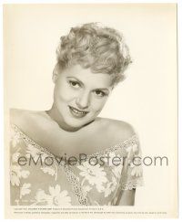 1m537 JUDY HOLLIDAY 8.25x10 still '52 portrait in flower print outfit from The Marrying Kind!