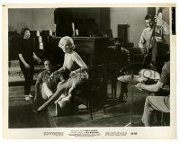 1m581 LET'S MAKE LOVE 8x10.25 still '60 sexiest Marilyn Monroe sitting by piano on stage with band!