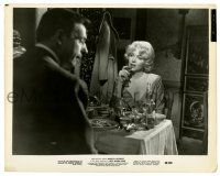 1m578 LET'S MAKE LOVE 8.25x10.25 still '60 Marilyn Monroe at intimate dinner w/ rich Yves Montand
