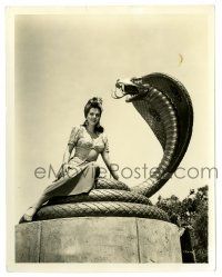 1m622 MARIA MONTEZ 8x10.25 still '44 wonderful portrait by snake statue from Cobra Woman!