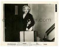 1m674 NIAGARA 8x10.25 still '53 close up of sexy Marilyn Monroe holding suitcase!