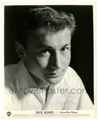 1m676 NICK ADAMS 8.25x10 still '50s youthful head & shoulders portrait of the Warner Bros. actor!
