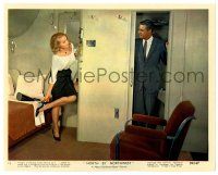 1m036 NORTH BY NORTHWEST color 8x10 still #12 '59 Cary Grant, Eva Marie Saint, Alfred Hitchcock
