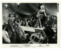 1m770 RIVER OF NO RETURN 8x10.25 still '54 sexy Marilyn Monroe w/fishnet stockings playing guitar!