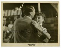 1m776 ROMAN HOLIDAY 8x10.25 still '53 c/u of beautiful Audrey Hepburn & Gregory Peck dancing!