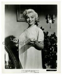 1m799 SEVEN YEAR ITCH 8.25x10 still '55 great c/u of sexy Marilyn Monroe in nightie with hammer!