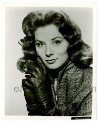 1m880 SUZY PARKER 8.25x10 still '60s sexy wearing leather gloves & wool coat looking at the camera!