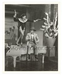 1m902 TEXAS CARNIVAL deluxe 8x10 still '51 Red Skelton & Ann Miller standing on piano with two guns!