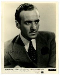 1m903 THANK YOU, JEEVES 8x10.25 still '36 great head & shoulders portrait of David Niven!