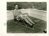 1m931 TRUE CONFESSION candid 8x11 key book still '37 Fred MacMurray gets sun & exercise for health!