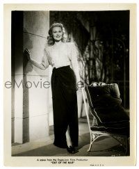 1m958 VIRGINIA MAYO 8.25x10 still '47 full-length smiling portrait by chair from Out of the Blue!