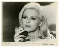 1m961 VIRNA LISI 8x10 still '66 sexy close up of the blonde Roman beauty with cigarette!
