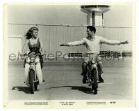 1m962 VIVA LAS VEGAS 8x10.25 still '64 Ann-Margret watches Elvis Presley ride moped with no hands!