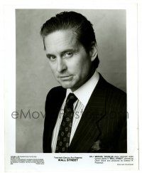 1m970 WALL STREET 8x10 still '87 portrait of Michael Douglas as corporate raider Gordon Gekko!