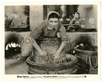 1m977 WHITE ANGEL 8x10.25 still '36 Kay Francis as Florence Nightingale doing laundry on washboard!