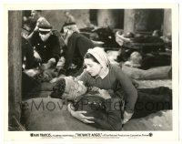1m978 WHITE ANGEL 8x10.25 still '36 Kay Francis as war nurse Florence Nightingale with wounded man!
