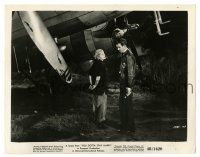 1m996 YOU GOTTA STAY HAPPY 8x10.25 still '48 Joan Fontaine & James Stewart standing by airplane!