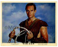 1m016 BEN-HUR color English FOH LC #9 '60 best close up of Charlton Heston holding whip!