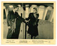 1m783 SABOTEUR English FOH LC '42 Priscilla Lane & Norman Lloyd in Statue of Liberty, Hitchcock