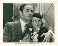 1m297 DOUBLE HARNESS 8x10.25 still '33 close up of William Powell holding scared Ann Harding!