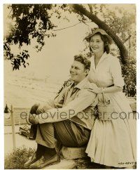 1m329 FACE IN THE CROWD candid 7.5x9.5 still '57 Andy Griffith & Patricia Neal at Memphis park!