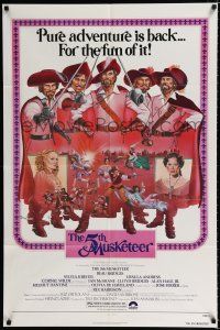 1p008 5th MUSKETEER 1sh '79 great art of Sylvia Kristel, Lloyd Bridges & others by C.W. Taylor!