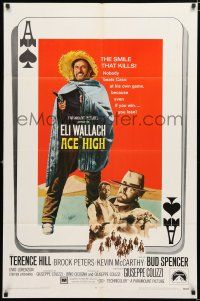 1p010 ACE HIGH 1sh '69 i Quattro dell'Ave Maria, Eli Wallach, Terence Hill, spaghetti western!