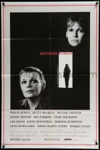 1p034 ANOTHER WOMAN 1sh '88 directed by Woody Allen, w/Gena Rowlands & Mia Farrow!