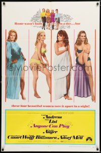 1p035 ANYONE CAN PLAY 1sh '68 sexy Ursula Andress, Virna Lisi, Claudine Auger & Marisa Mell!