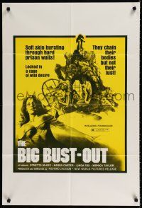 1p075 BIG BUST-OUT yellow style '72 Vonetta McGee, locked in a cage of wild desire!